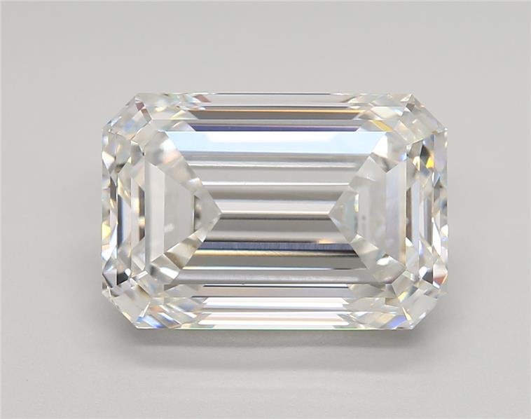 6.02ct F VVS2 Rare Carat Ideal Cut Emerald Lab Grown Diamond