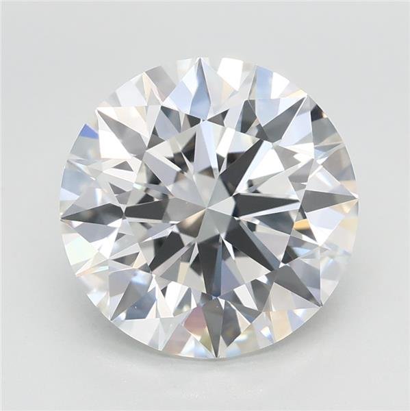 3.09ct F VVS2 Rare Carat Ideal Cut Round Lab Grown Diamond