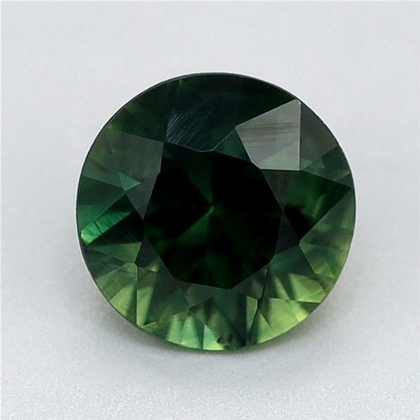 0.60 Carat Teal Round Sapphire