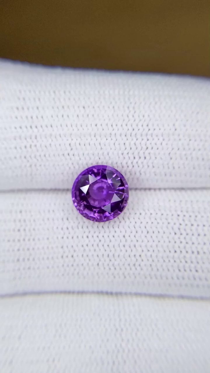 3.04 Carat Purple Round Sapphire