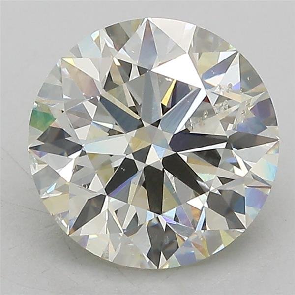 3.05ct J SI1 Excellent Cut Round Lab Grown Diamond