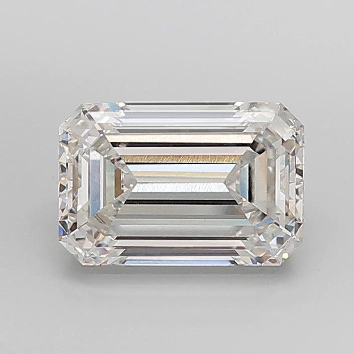 7.09ct F VS1 Rare Carat Ideal Cut Emerald Lab Grown Diamond