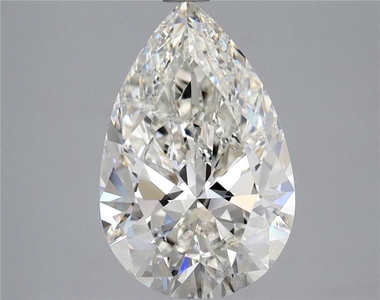 3.06ct I SI2 Rare Carat Ideal Cut Pear Diamond