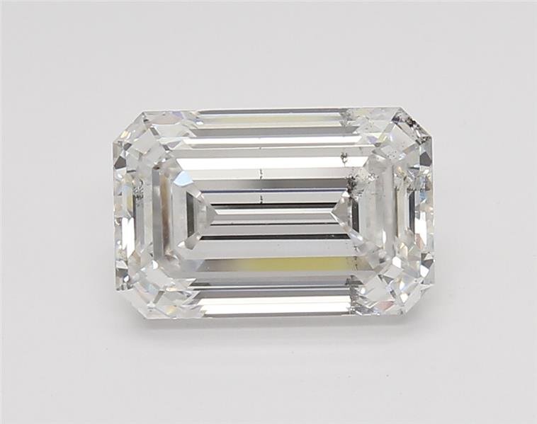 3.01ct F SI1 Rare Carat Ideal Cut Emerald Lab Grown Diamond