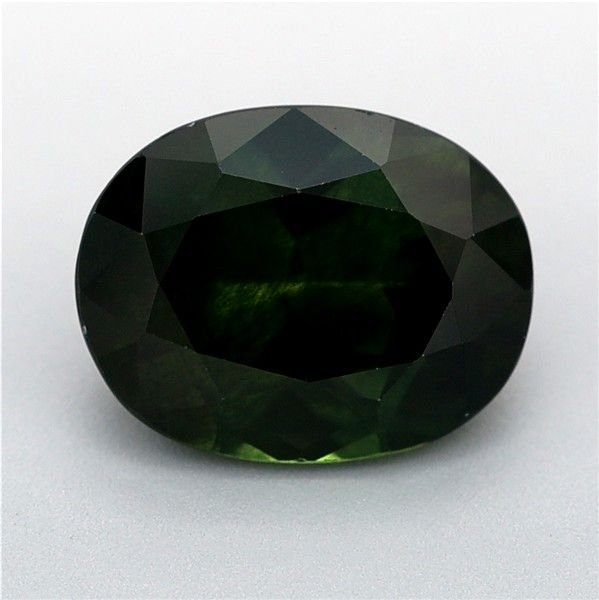 1.56 Carat Green Oval Sapphire