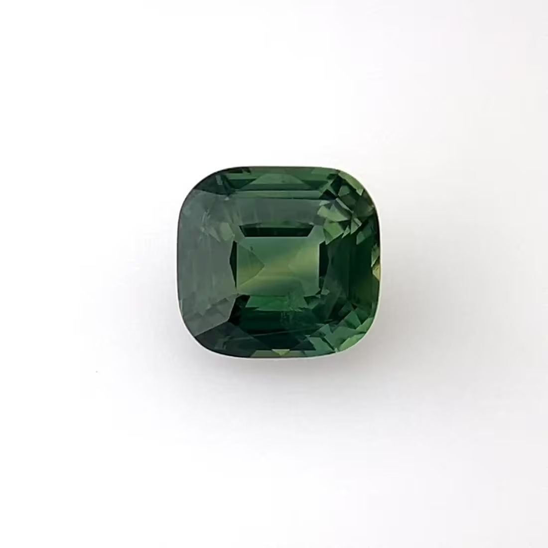 2.05 Carat Vivid Green Cushion Sapphire
