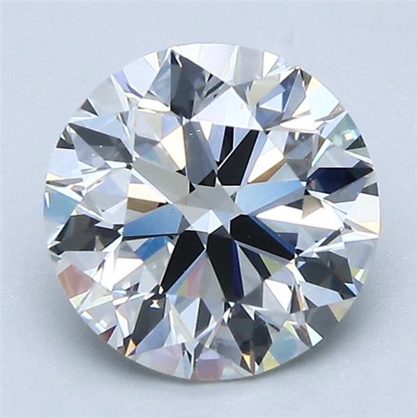 2.02ct H VS2 Rare Carat Ideal Cut Round Diamond