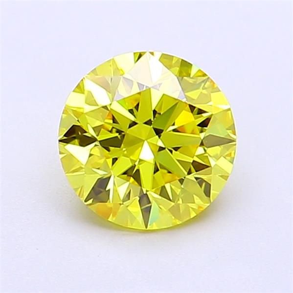 1.08 Ct. Fancy Vivid Yellow Round Lab Diamond