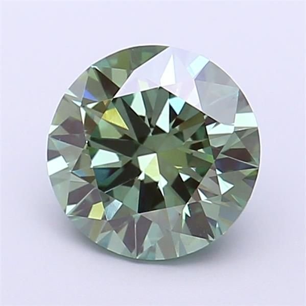 1.60 Ct. Fancy Vivid Green Round Lab Diamond