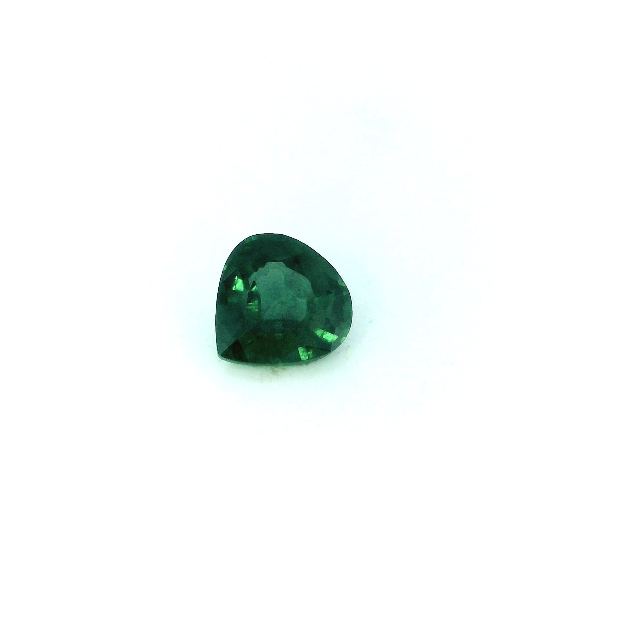 0.63 Carat Green Pear Sapphire
