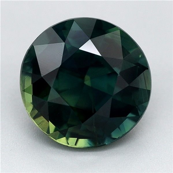 2.06 Carat Teal Round Sapphire