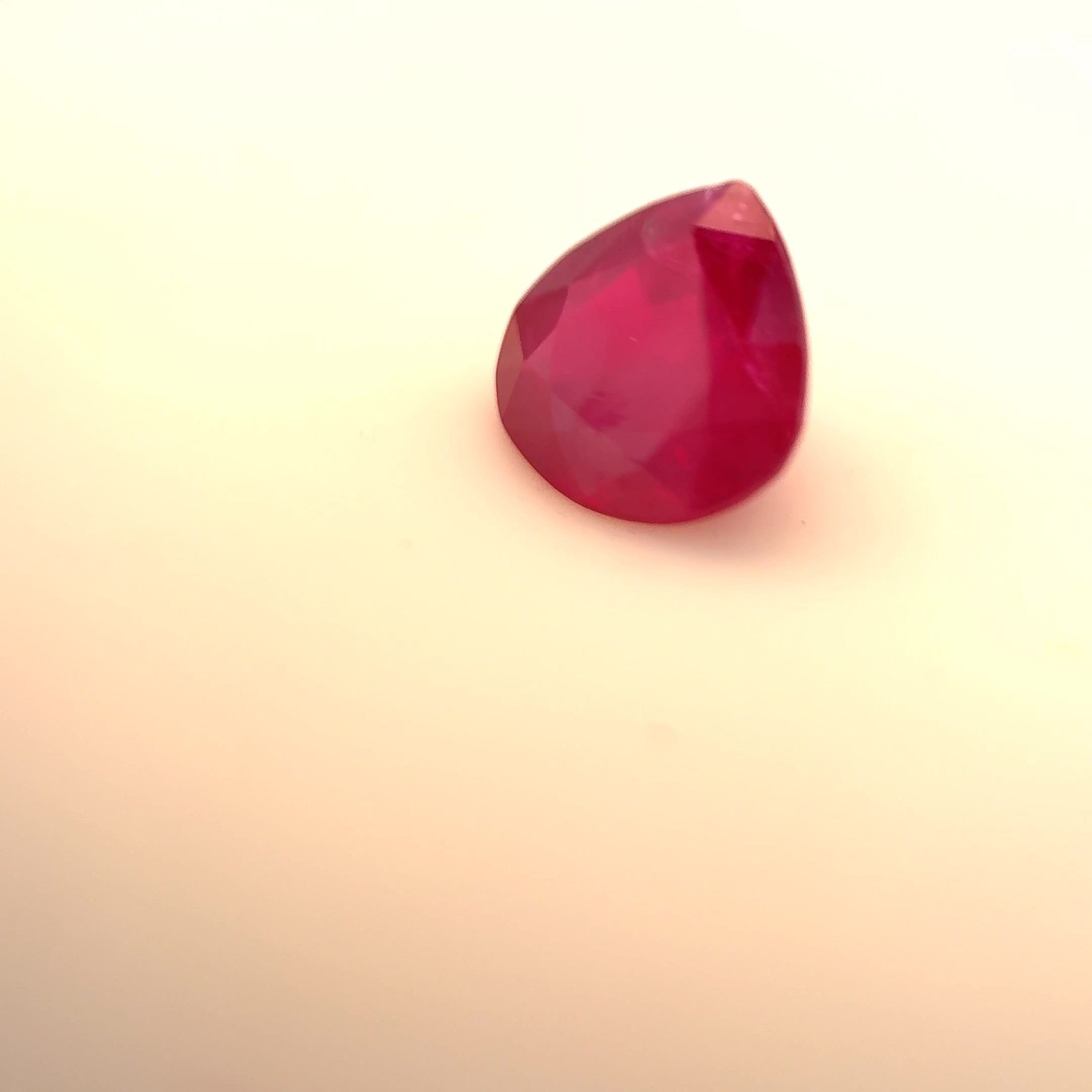 1.05 Carat Deep Red Heart Ruby