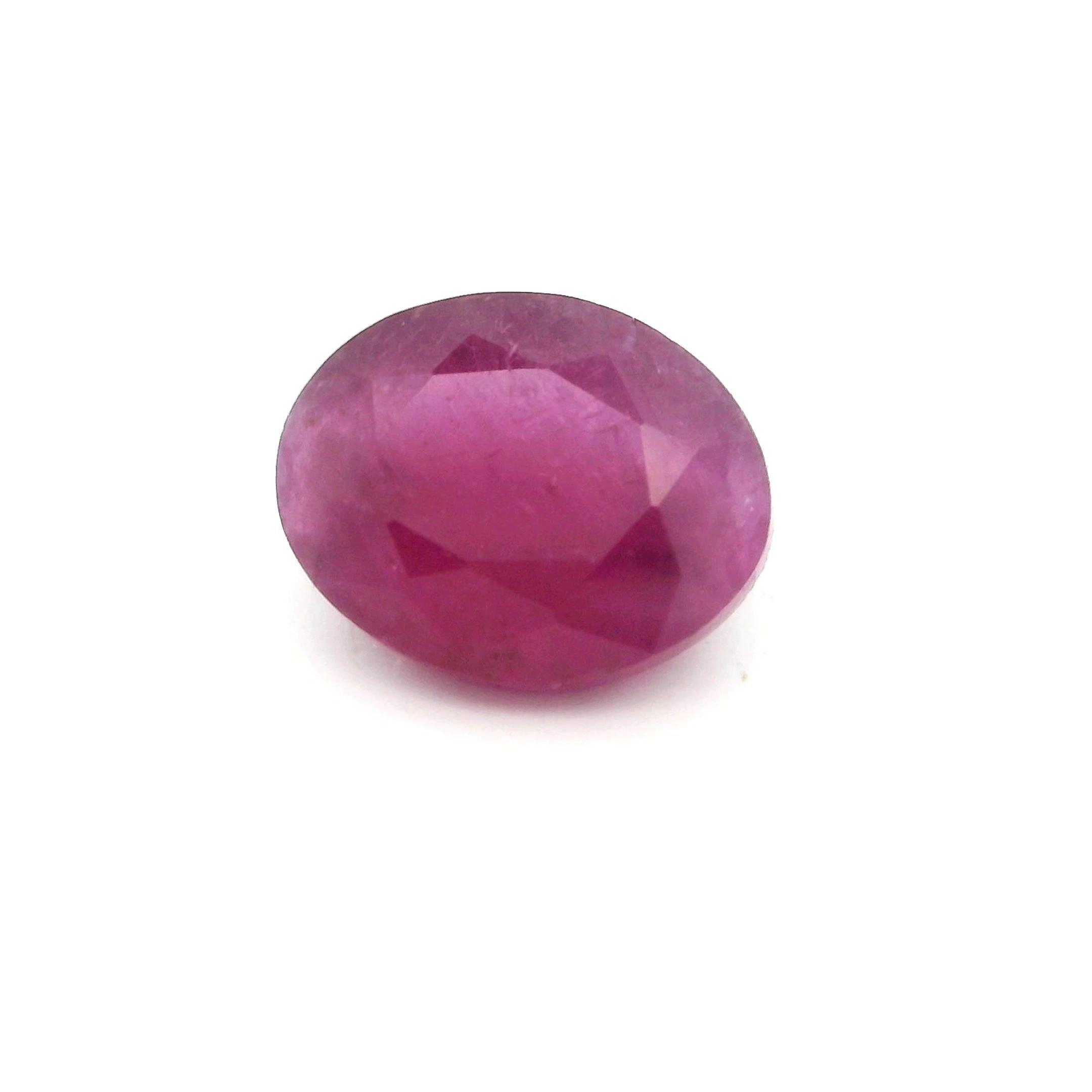 2.74 Carat Red Oval Ruby