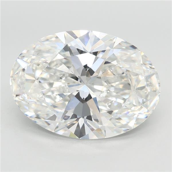 7.09ct F VVS2 Rare Carat Ideal Cut Oval Lab Grown Diamond