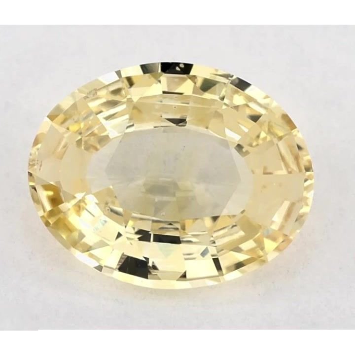 3.12 Carat Yellow Oval Sapphire