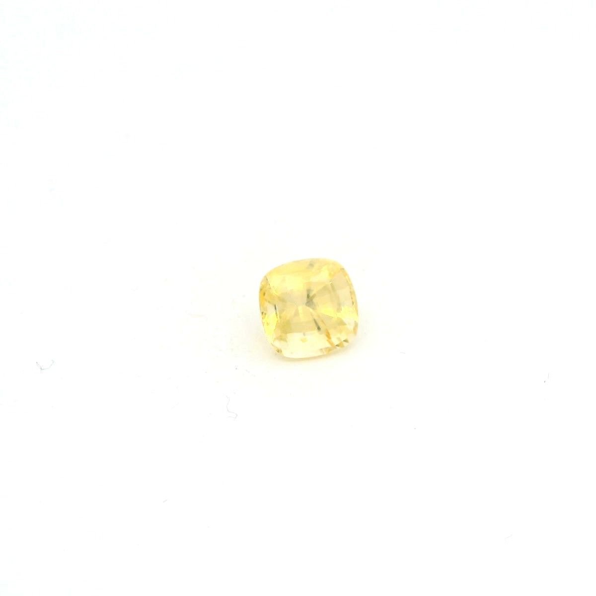 5.44 Carat Yellow Cushion Sapphire