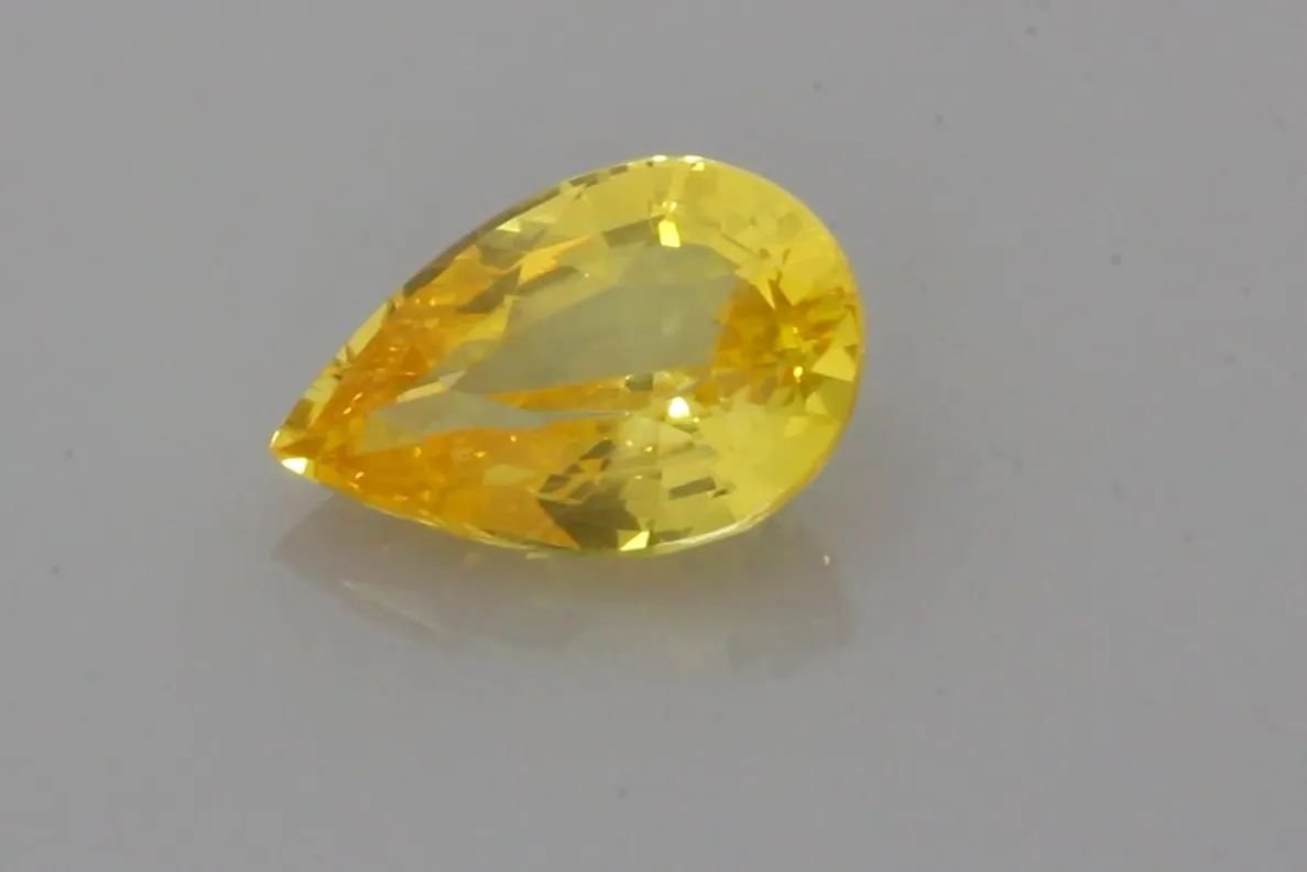 2.05 Carat Yellow Pear Sapphire