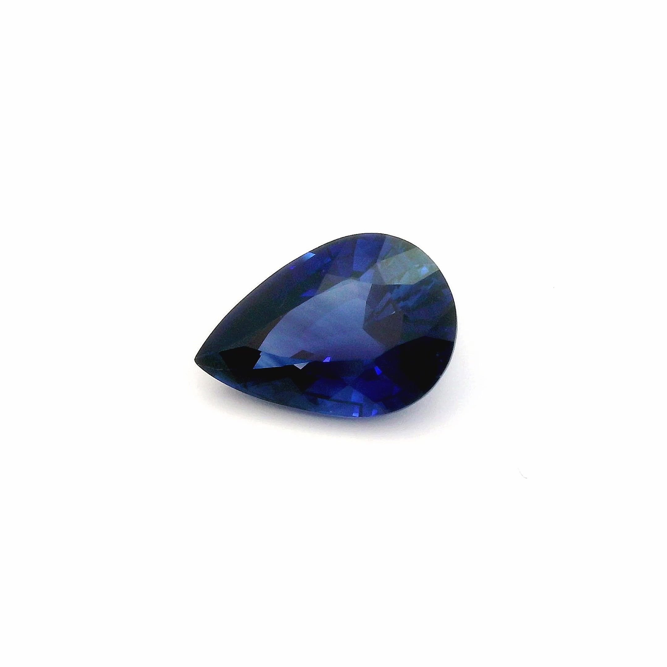 6.11 Carat Blue Pear Sapphire