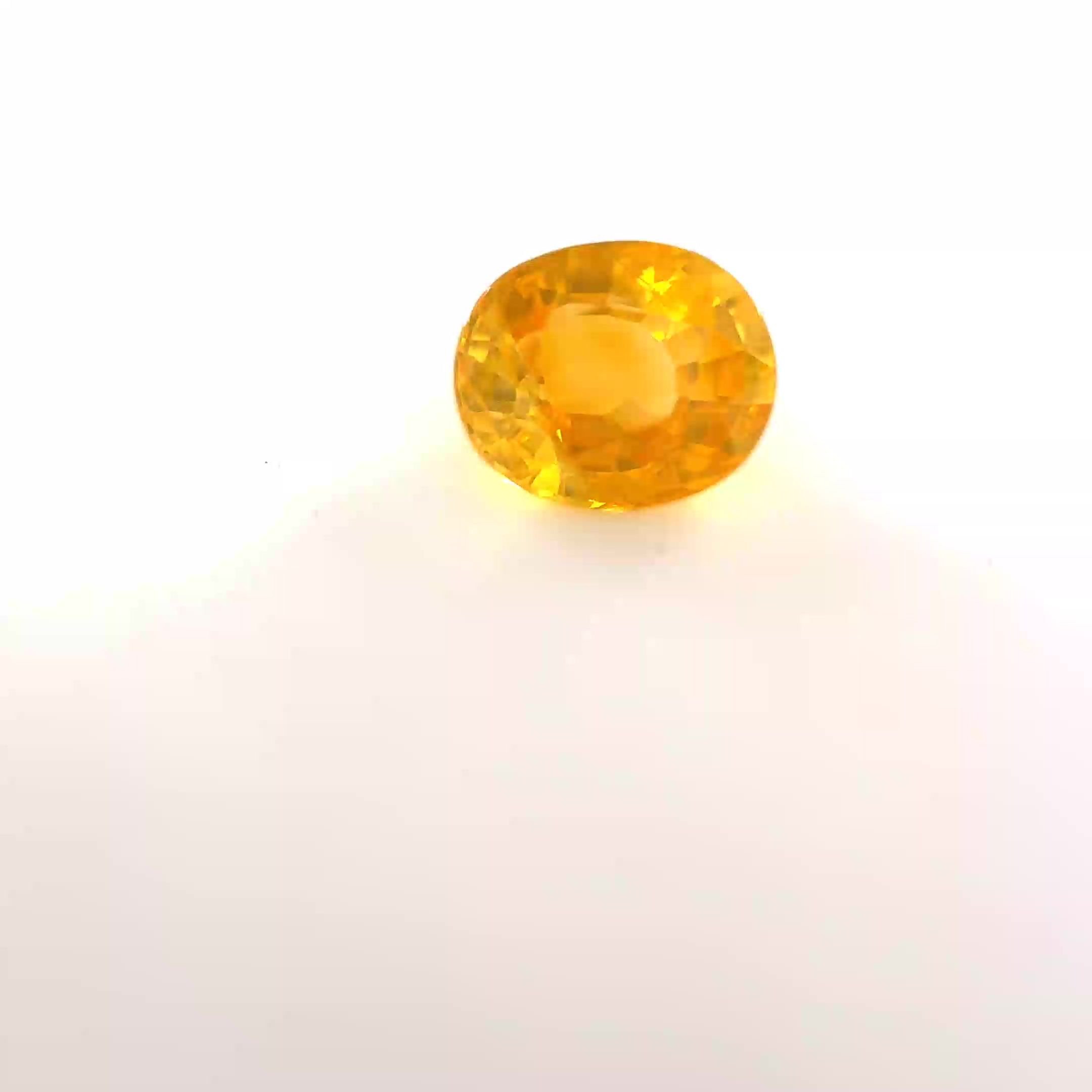 1.05 Carat Yellow Oval Sapphire