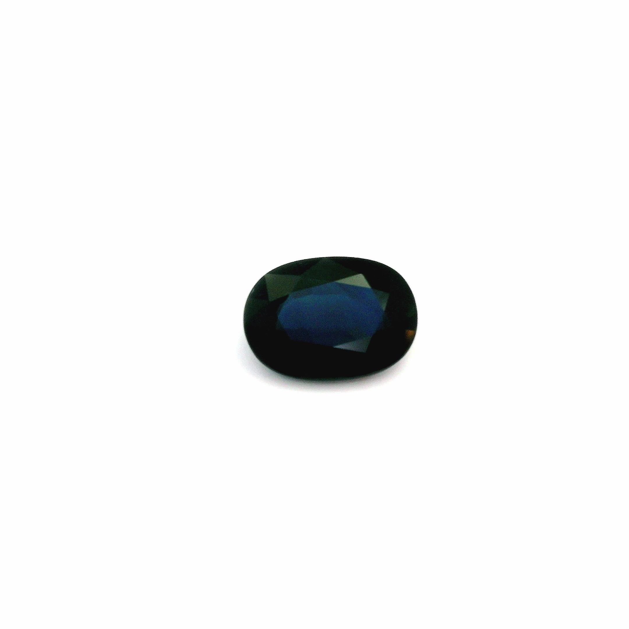 5.05 Carat Blue Oval Sapphire