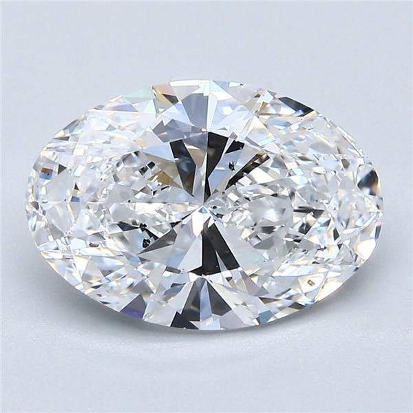 3.01ct D SI1 Rare Carat Ideal Cut Oval Diamond