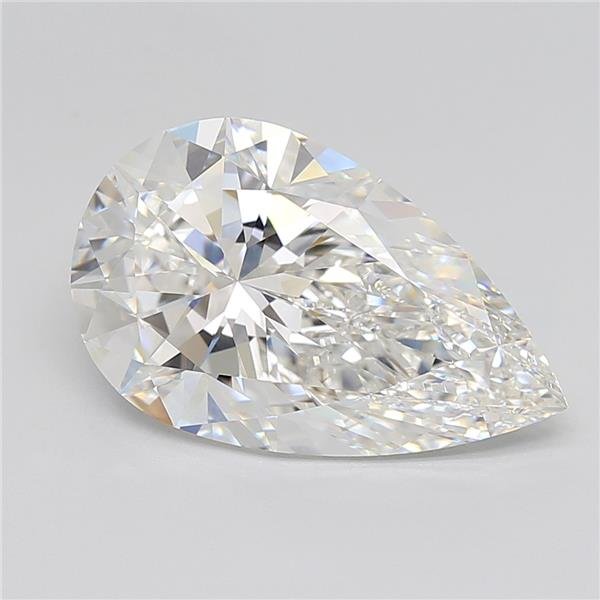 7.09ct E VVS2 Rare Carat Ideal Cut Pear Lab Grown Diamond