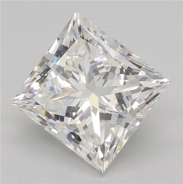 4.08ct F VVS2 Rare Carat Ideal Cut Princess Lab Grown Diamond
