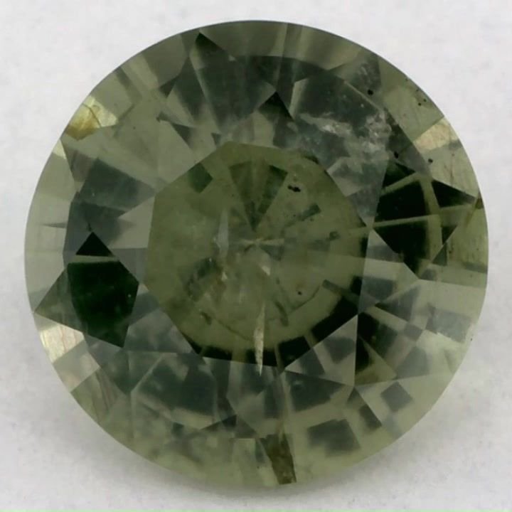 3.14 Carat Green Round Sapphire