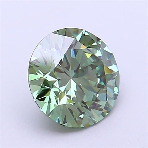 1.51 Ct. Fancy Vivid Green Round Lab Diamond