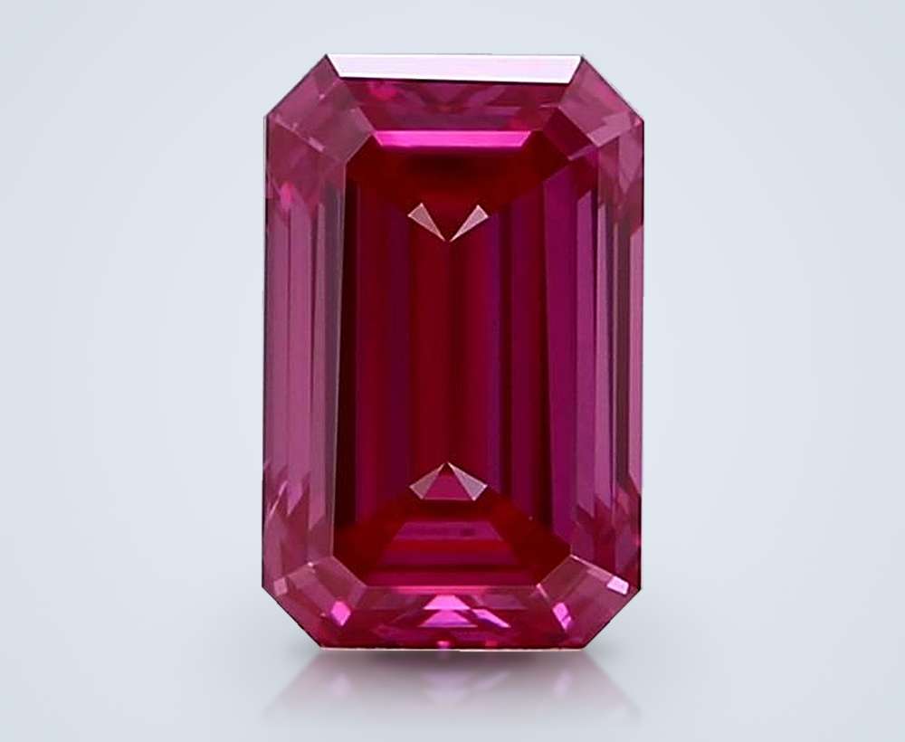1.38 Ct. Fancy Vivid Pink Emerald Lab Diamond