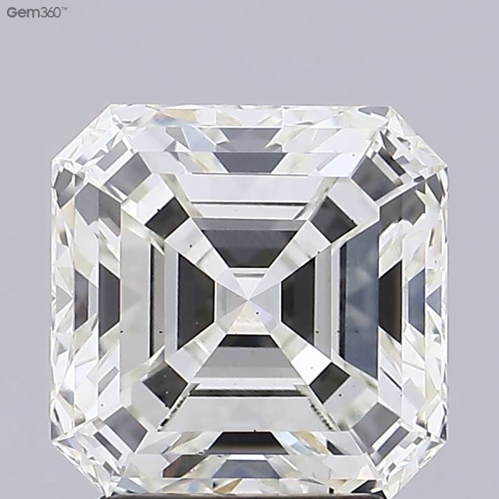 3.24ct H VS2 Rare Carat Ideal Cut Asscher Lab Grown Diamond