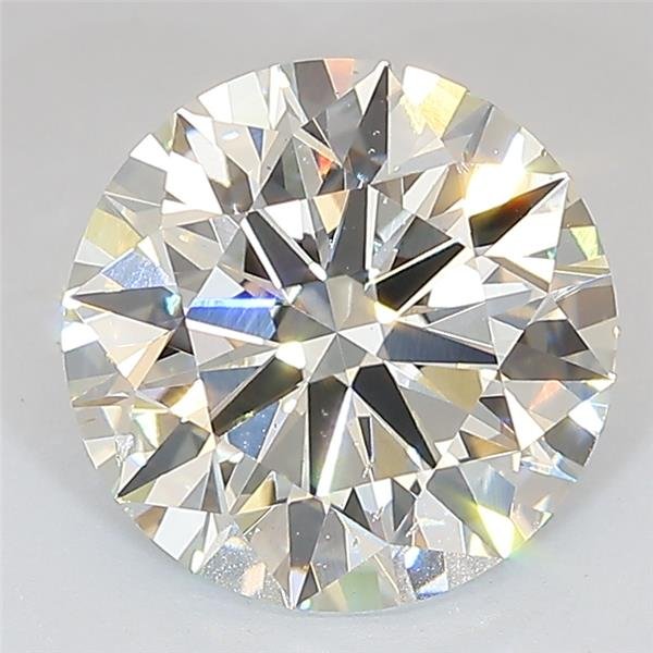 3.03ct J SI1 Rare Carat Ideal Cut Round Lab Grown Diamond