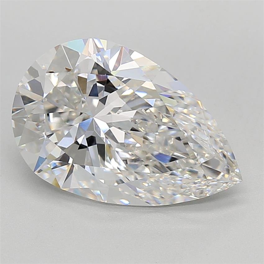 5.05ct E VVS2 Rare Carat Ideal Cut Pear Lab Grown Diamond