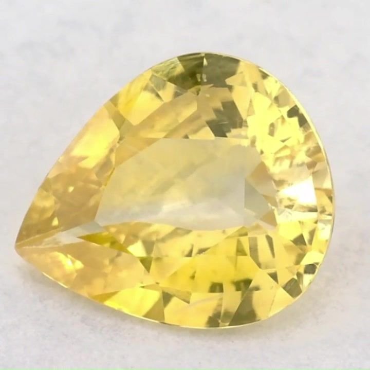 1.88 Carat Yellow Pear Sapphire