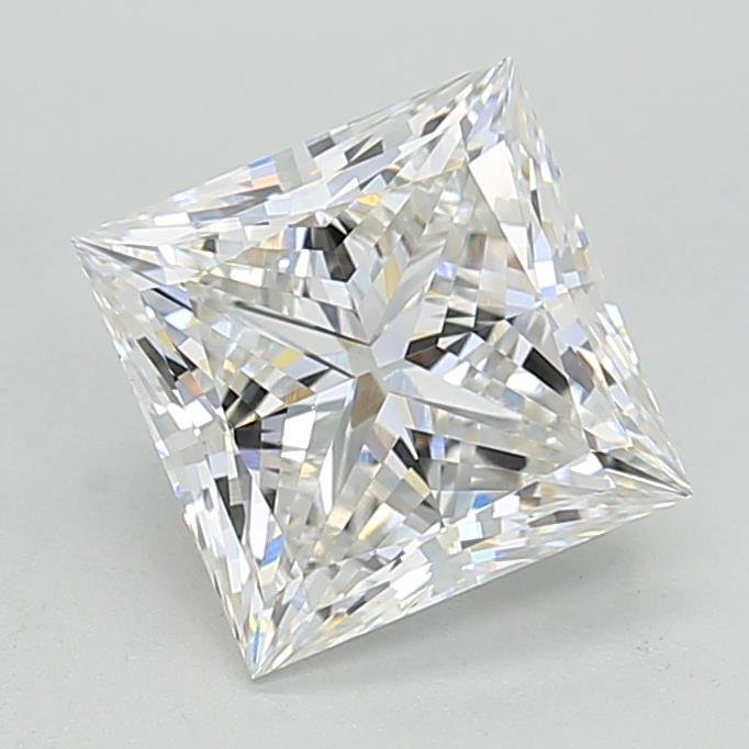 2.10ct F VVS2 Rare Carat Ideal Cut Princess Lab Grown Diamond