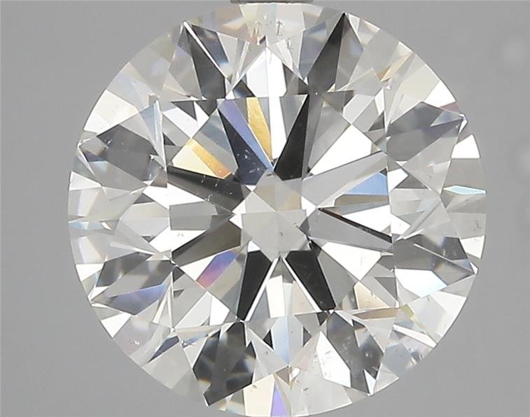 4.06ct J SI2 Rare Carat Ideal Cut Round Diamond