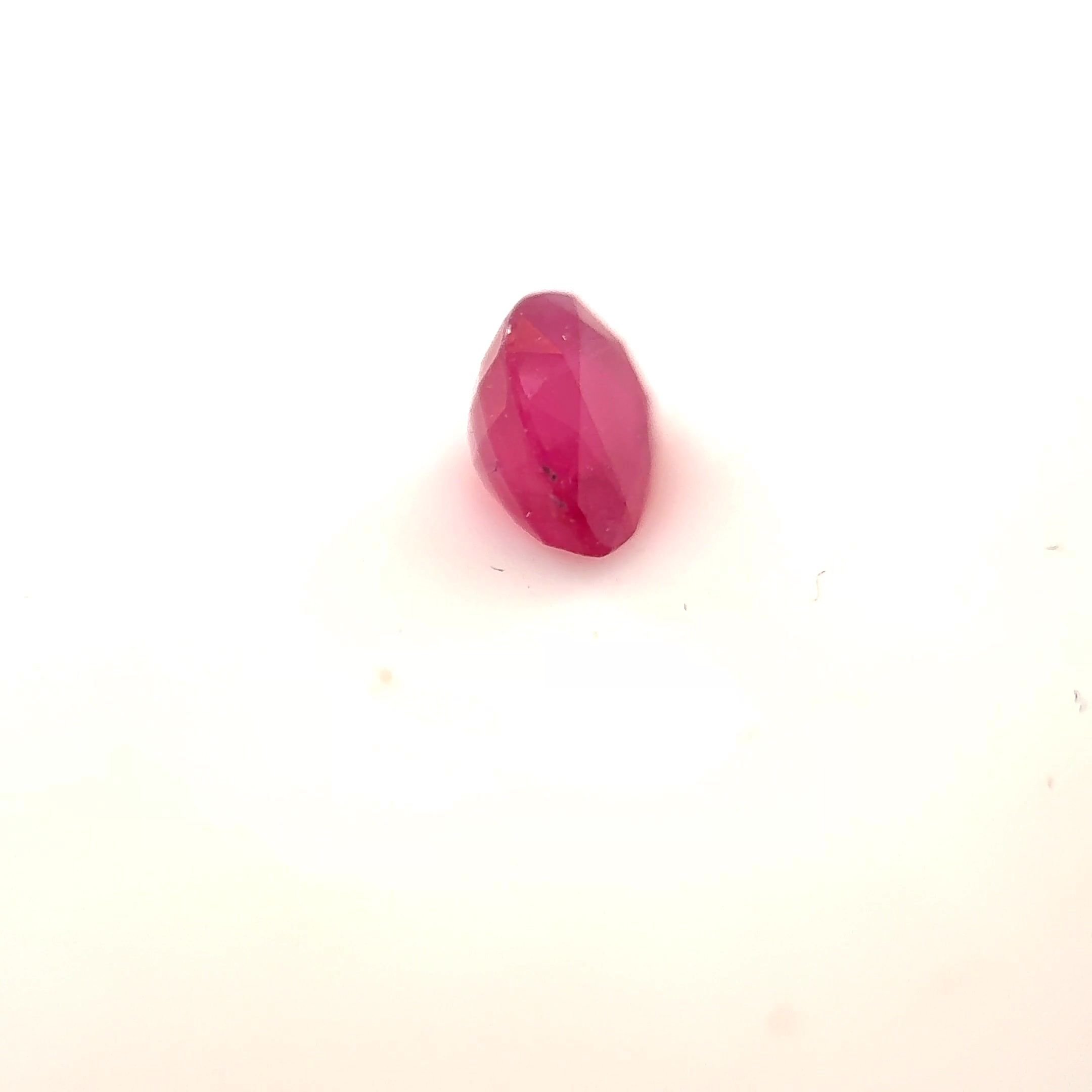0.52 Carat Red Pear Ruby