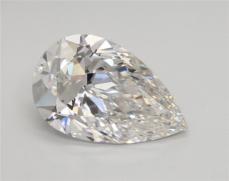 4.59ct F VVS2 Rare Carat Ideal Cut Pear Lab Grown Diamond