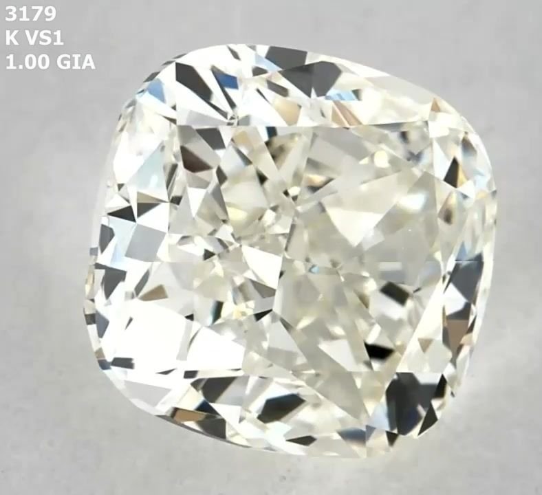 1.00ct K VS1 Very Good Cut Cushion Diamond