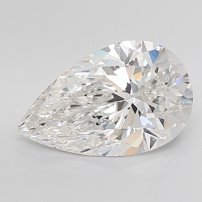 5.06ct F VS2 Rare Carat Ideal Cut Pear Lab Grown Diamond