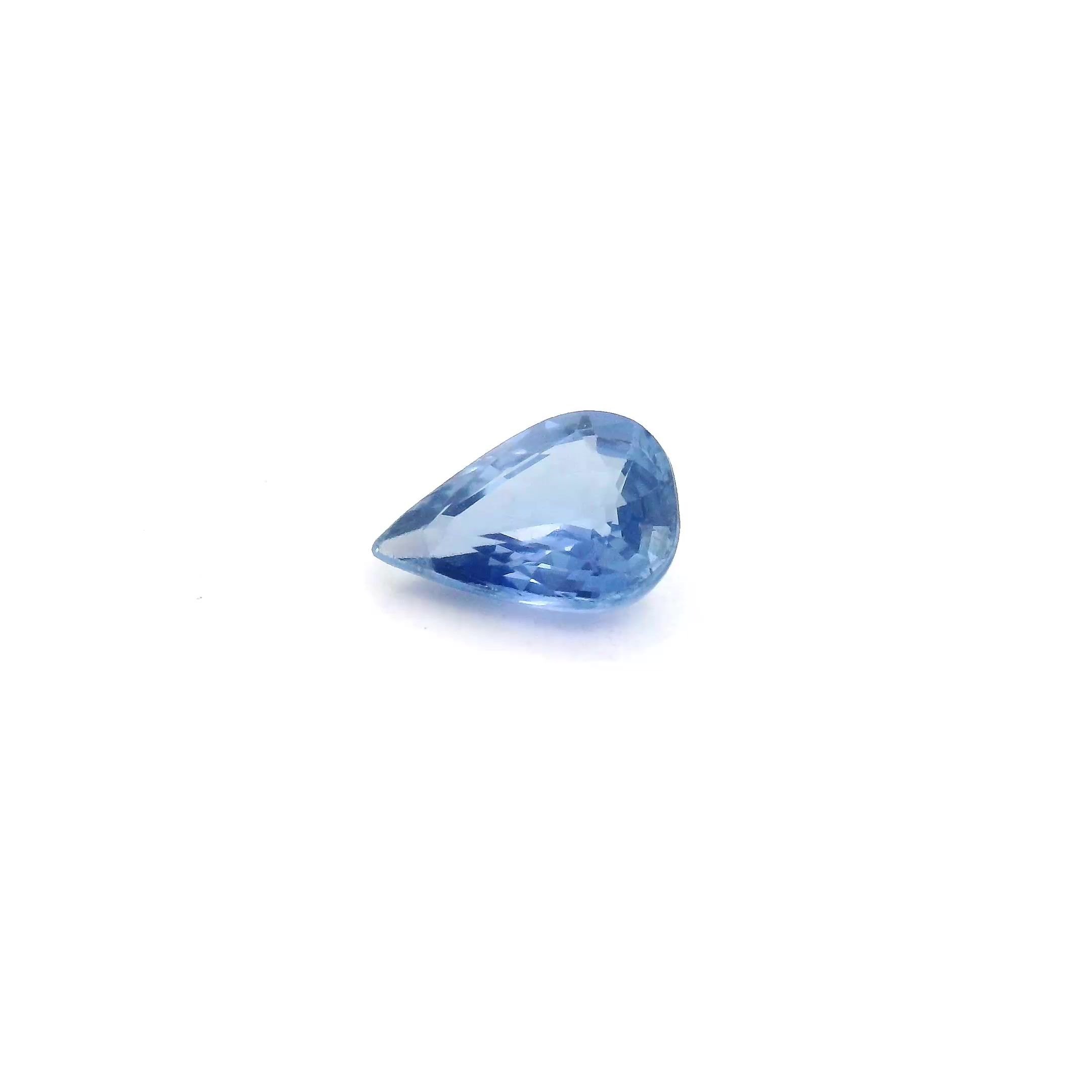 0.80 Carat Blue Pear Sapphire