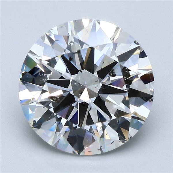 5.02ct G SI2 Rare Carat Ideal Cut Round Diamond