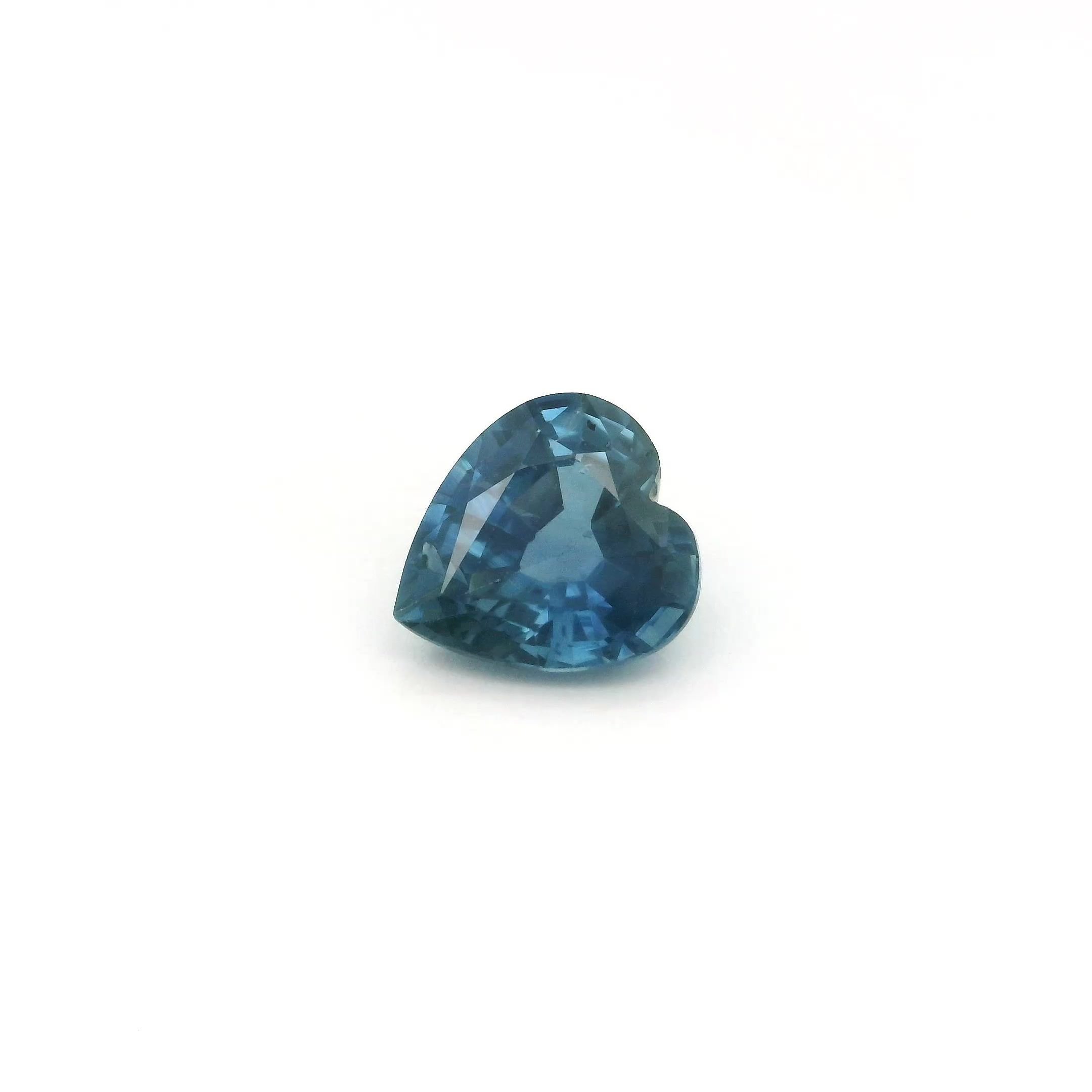 1.55 Carat Blue Heart Sapphire