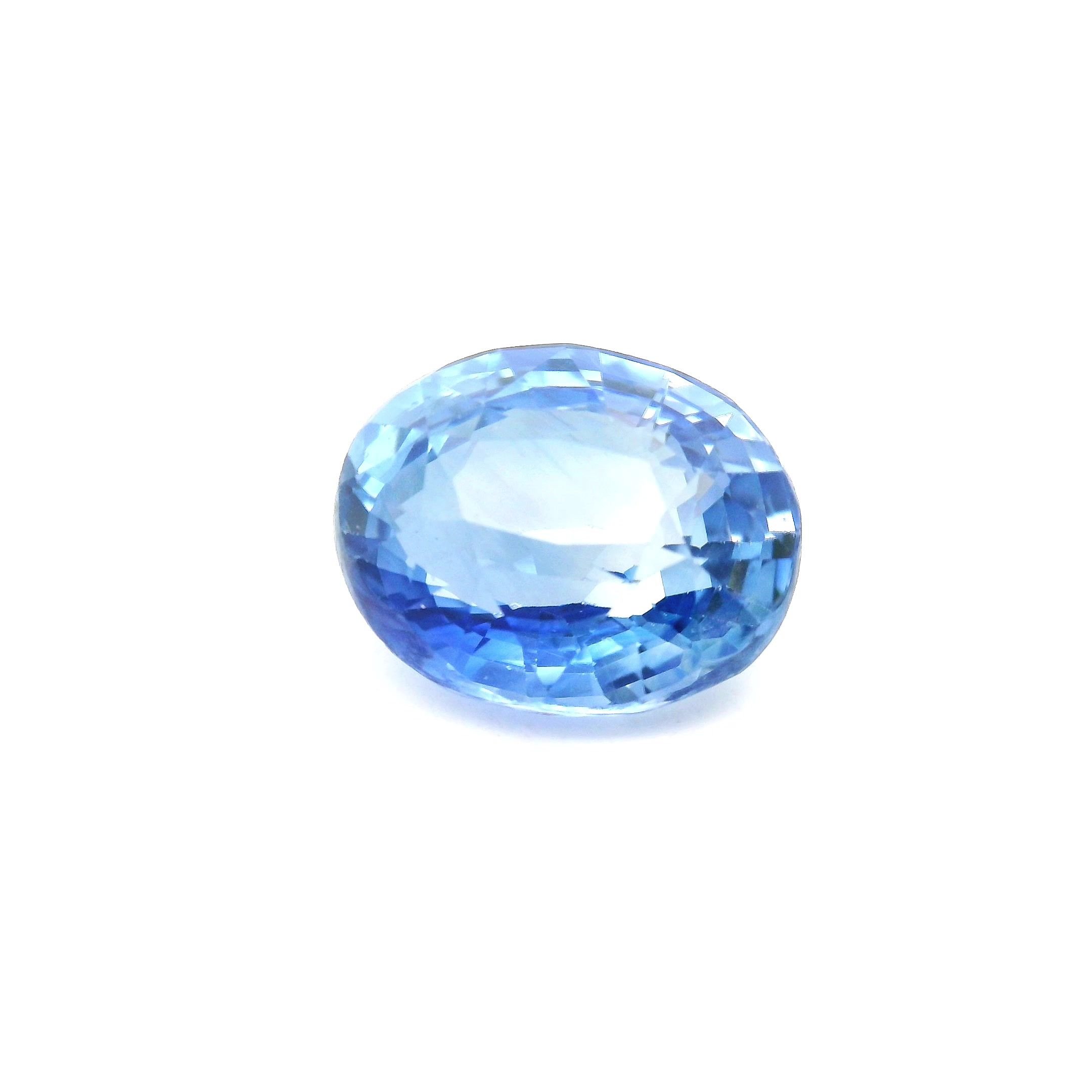 5.56 Carat Blue Oval Sapphire