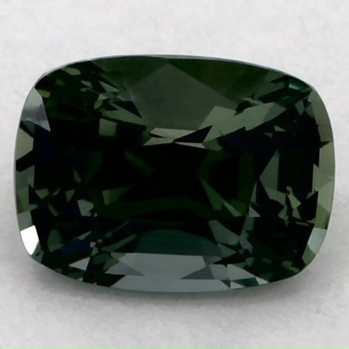 1.01 Carat Green Cushion Sapphire