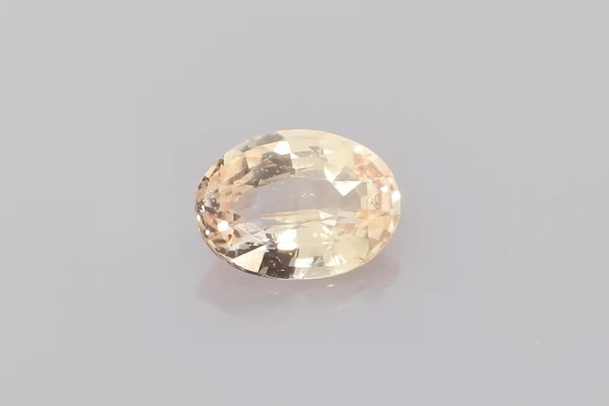 1.12 Carat Orange Oval Sapphire