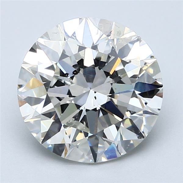 4.01ct H SI2 Rare Carat Ideal Cut Round Diamond