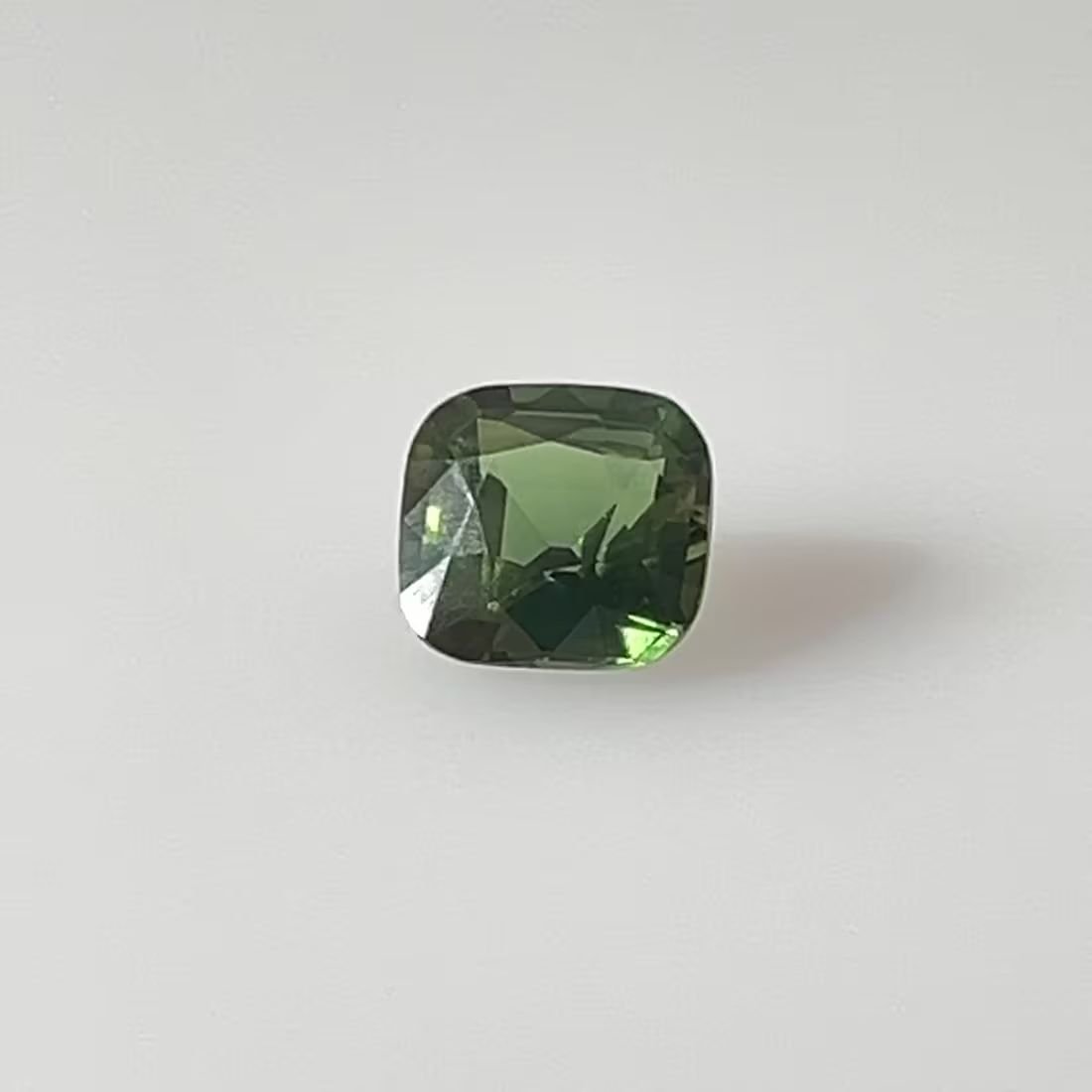 2.16 Carat Vivid Green Cushion Sapphire