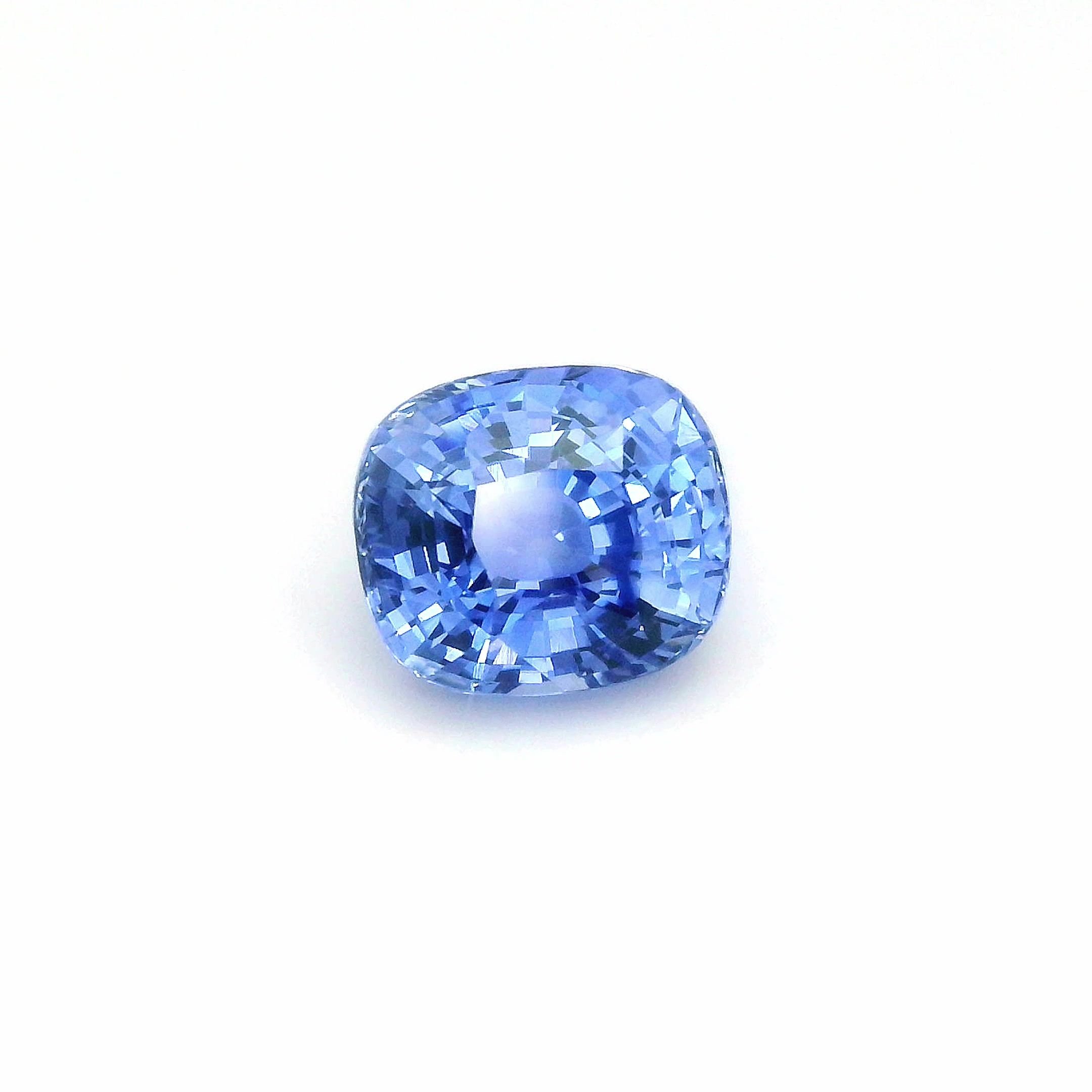 6.13 Carat Blue Cushion Sapphire