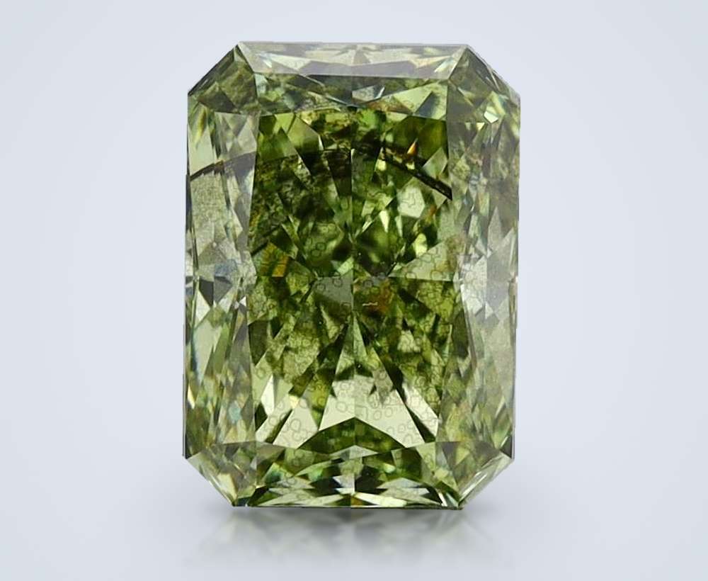 3.21 Ct. Fancy Vivid Green Radiant Lab Diamond
